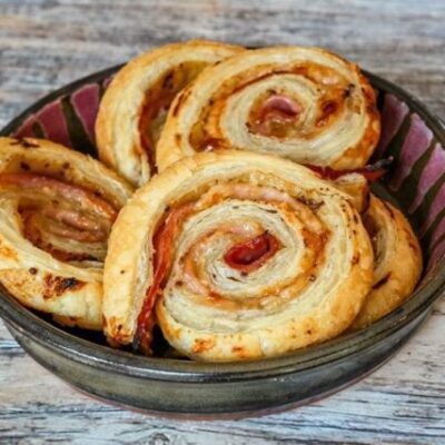 ham and honey mustard pinwheels appetizer