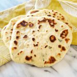 homemade garlic naan bread