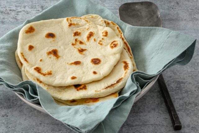 homemade naan bread