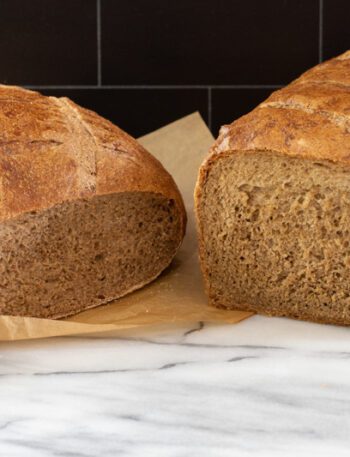 Best every pumpernickel bread, a round loaf and sliced standard loaf
