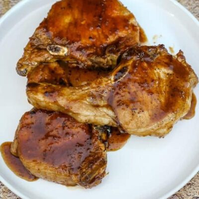 honey soy sauce pork chops with garlic