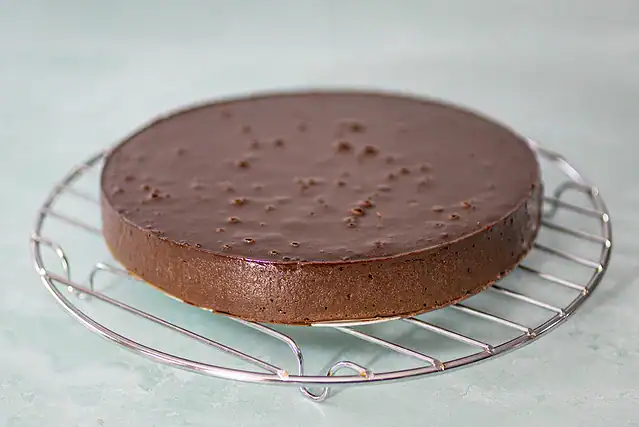 Remove the cake from the pan.