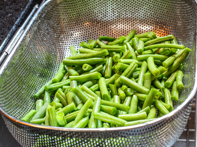 Green bean preparation.