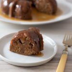 slice of pear cake cooked in the instant pot