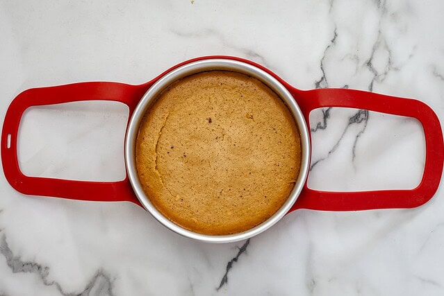 Instant Pot sweet potato pudding in the pan.