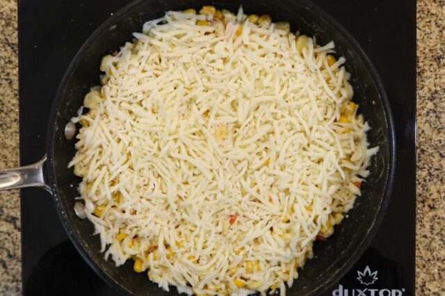 Cheese on Korean corn cheese.