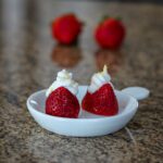 lemon and cream cheese filled strawberries