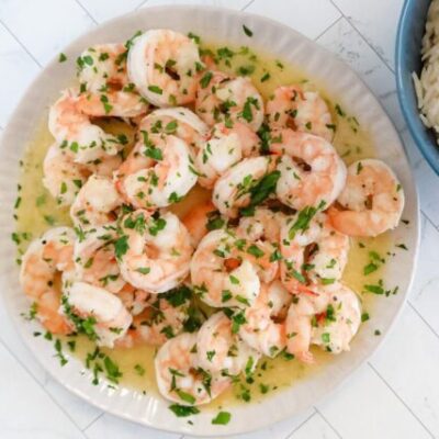 lemon garlic shrimp with rice