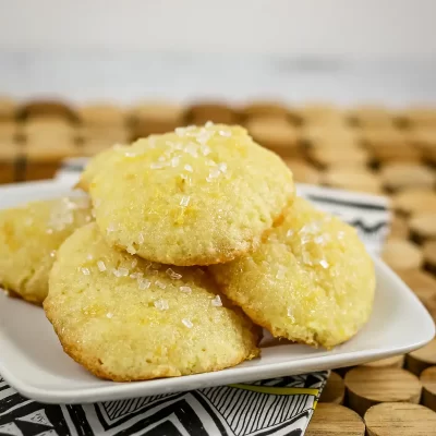 Buttery sugar cookies with a sprinkle of sea salt on top.
