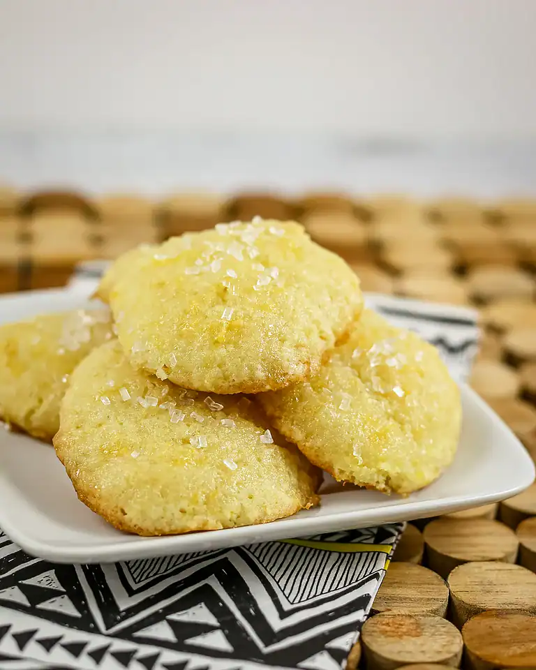 Buttery sugar cookies with a sprinkle of sea salt on top.