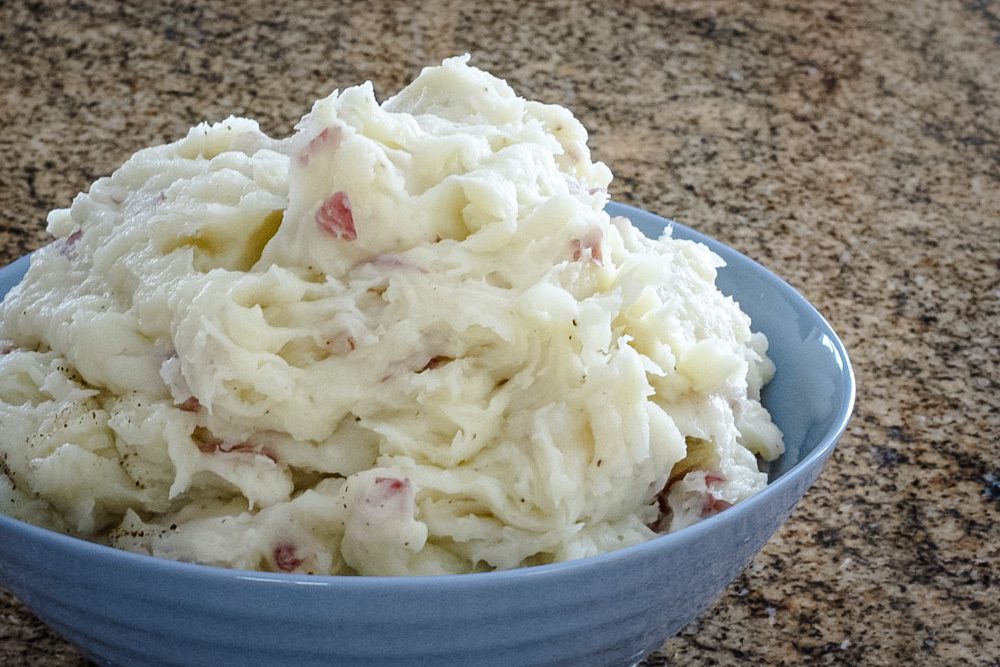 light garlic mashed potatoes, dairy free, vegan