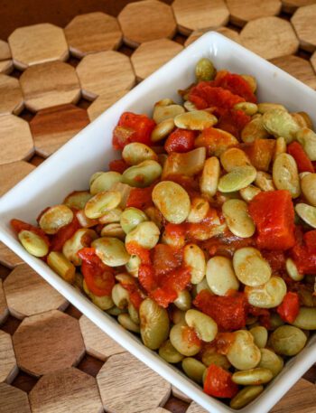 lima beans and tomatoes