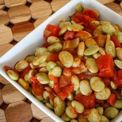 lima beans and tomatoes