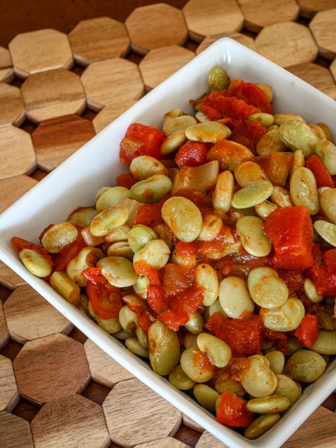 lima beans and tomatoes