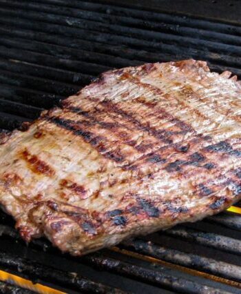 flank steak on the grill