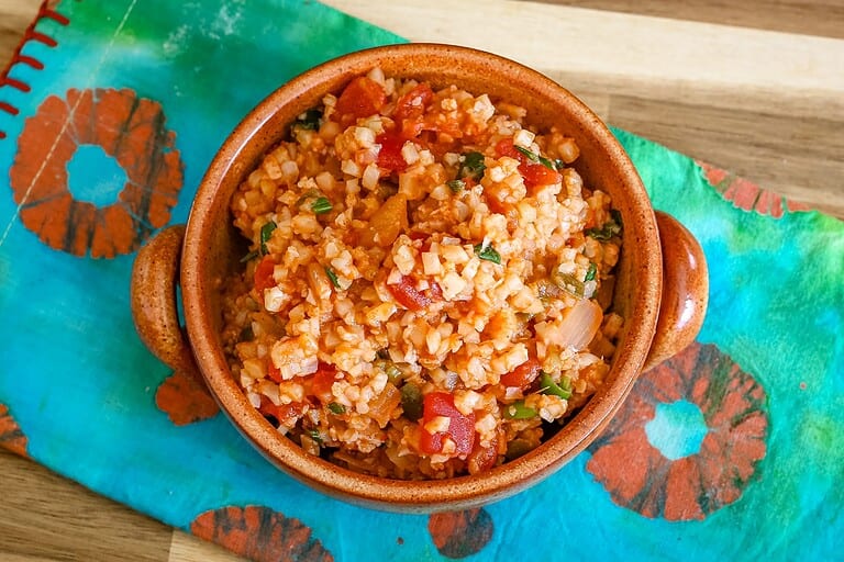Savory cooked ground turkey with vegetables in a bowl.
