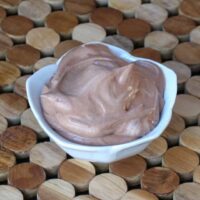 mocha mousse in a small dish