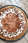 This chocolate cheesecake pie is an easy no bake dessert perfect for summer.