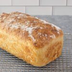 A loaf of no-knead bread.