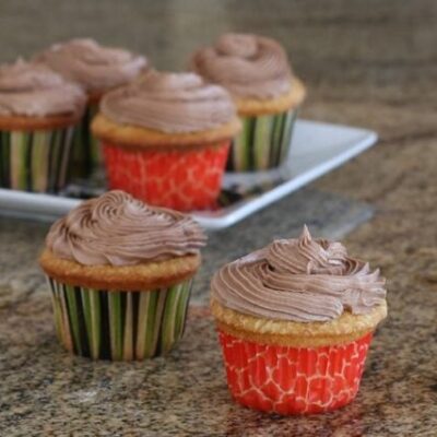 Nutella frosting on cupcakes.