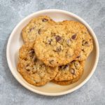 plate of oatmeal chocolate chip cookies