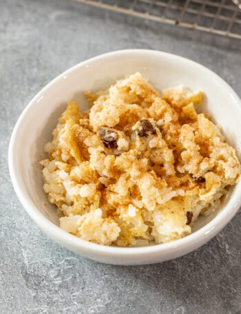 rice pudding in a bowl