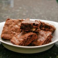 brownies in a serving dish