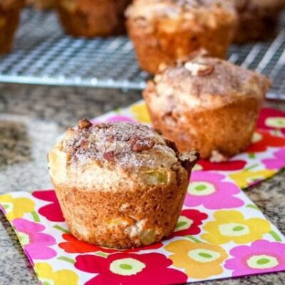 pineapple muffins on a cooling rack