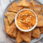 homemade pita chips and dip