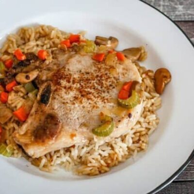 baked pork chops and rice, pork chop casserole