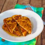 French toast with pumpkin is on a plate