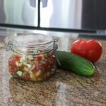 Quick cucumber relish in a jar