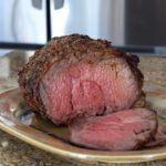 rib eye roast with herb and garlic crust