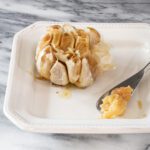 roasted garlic on a plate showing the texture