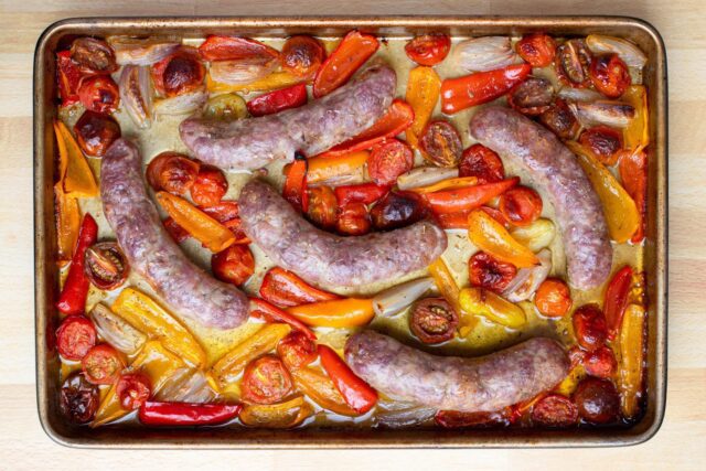 Sheet Pan Sausages And Peppers Classic Recipes 3307