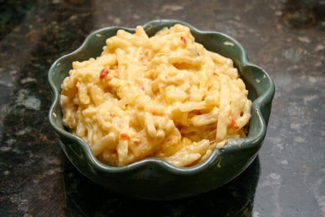 slow cooker hash brown casserole in a bowl