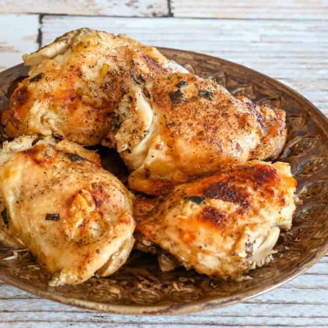 Slow Cooker Lemon Garlic Chicken Thighs Classic Recipes
