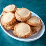 a small tray of snickerdoodle sable cookies