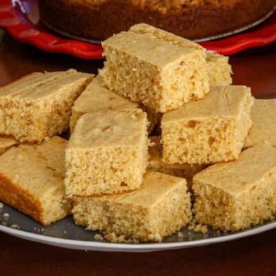a platter of southern buttermilk cornbread