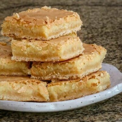chess squares stacked on a plate