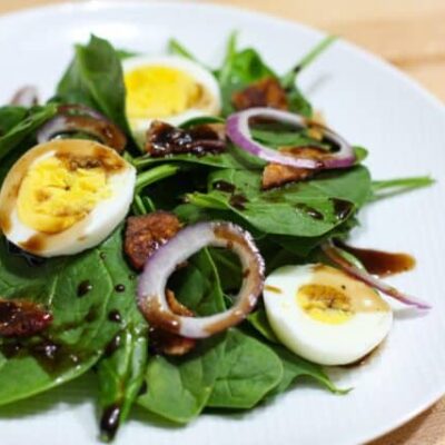 spinach salad on a plate