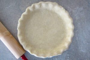pie dough in the pie plate