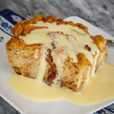 Scrumptious sweet potato bread pudding