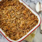 sweet potato casserole with pecan topping