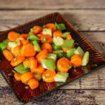 sweet and sour carrots on a serving plate