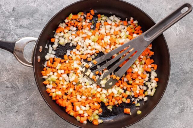 Sauté the aromatics.