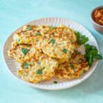 a plate of Tex-Mex corn fritters