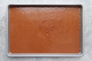 Texas sheet cake prep.