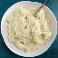 serving bowl of traditional irish colcannon