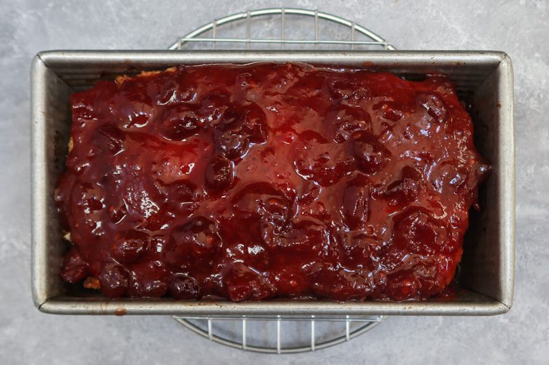 baked cranberry glazed turkey meatloaf